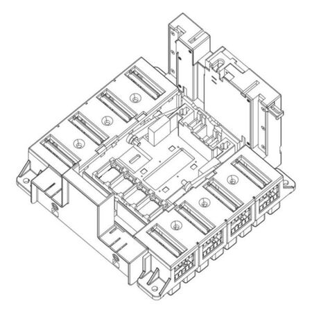 Rear terminals DPX³ 1600 - draw-out version - 4P
