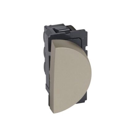 Arteor™ - 1-way switch 10 AX 250 V~ - 1 right modules round version - Champagne