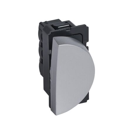 Arteor™ - 1-way switch 10 AX 250 V~ - 1 right modules round version - Alu
