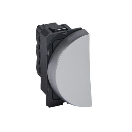 Arteor™ - 2-way switch 10 AX 250 V~ - 1 left modules round version - Alu