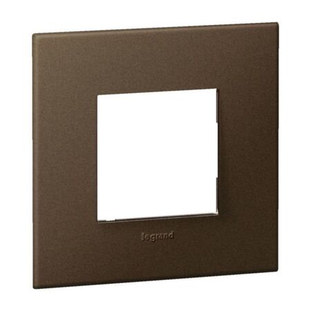 Arteor™ - British standard plate square version 2 modules - Dark Bronze