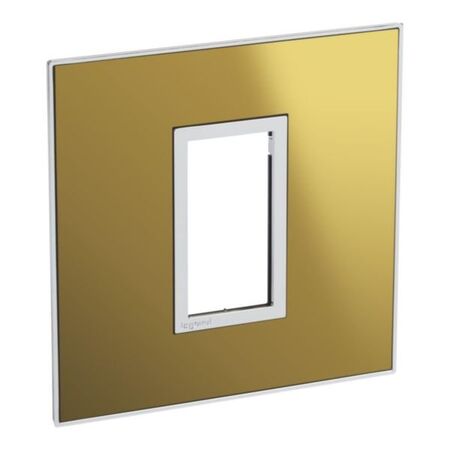 Arteor™ - British standard plate square version 1 module - Reflective Metal - Gold