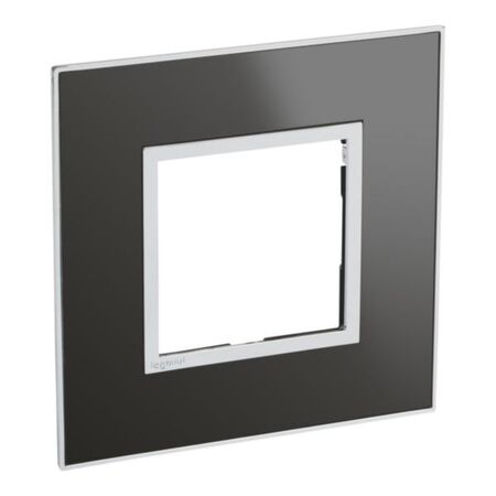 Arteor™ - British standard plate square version 2 modules - Reflective Metal - Black