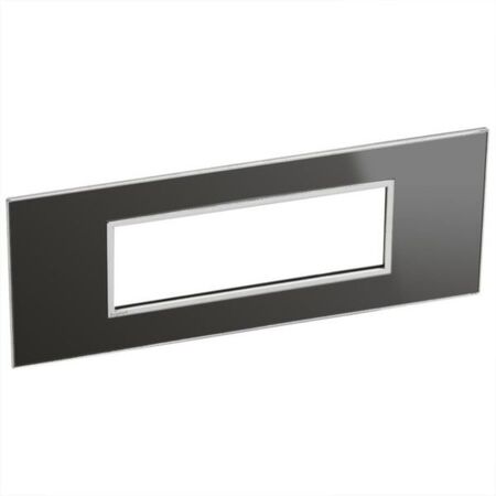 Arteor™ - British standard plate square version 6 modules - Reflective Metal - Black