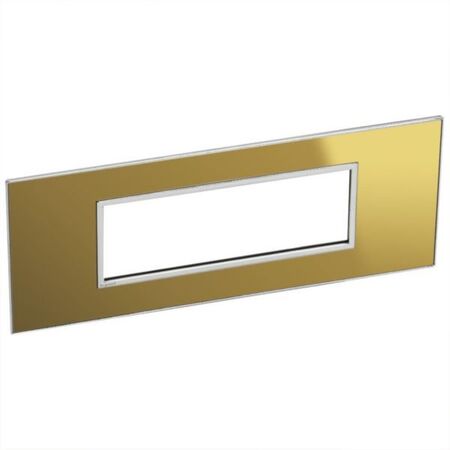 Arteor™ - Italian / US standard plate square version 6 modules - Reflective Metal - Gold