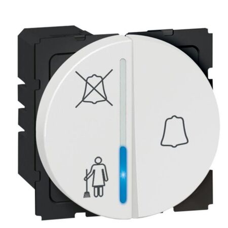 Arteor™ - Hotel bedroom call indicator - lamp + bell push - 2 round modules - White