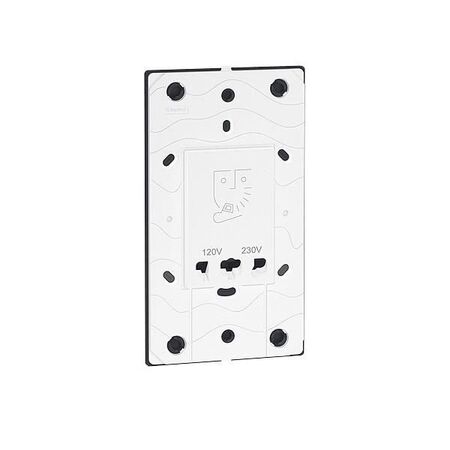 Arteor™ - Shaver socket - 230 V / 120-230 V with earth connector - 3 modules -White