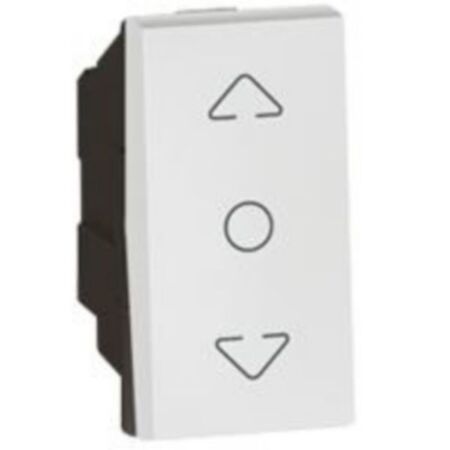 Arteor™ - Curtain switch - centre off - 1 module - White