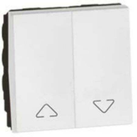 Arteor™ - Double switch for electric roller blinds control - 2 modules - White