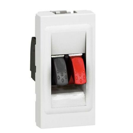 Arteor™ - Loudspeaker soket - 4 mm² terminal - 1 module - White