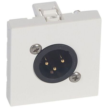 Arteor™ - 3-pole XLR socket - male - 2 modules - White