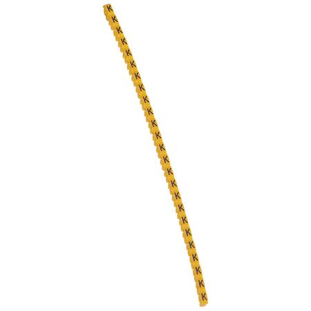 CAB3 - Markers for terminal blocks and wiring 0.15 to 0.5mm² black letters on yellow background 0.15-0.5mm² letter K pack of 300