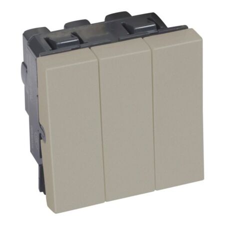 Arteor™ - 2 x 2-way + 1-way switch 20 AX 250 V~ - 3-gang - 2 modules - Champagne