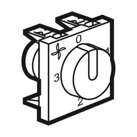 Arteor™ - Fan controller - AC speed control - 4 positions - 2 modules - Magnesium