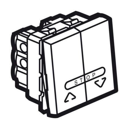 Arteor™ - Double push-button for electric roller blinds control - 2 mod - Magnesium