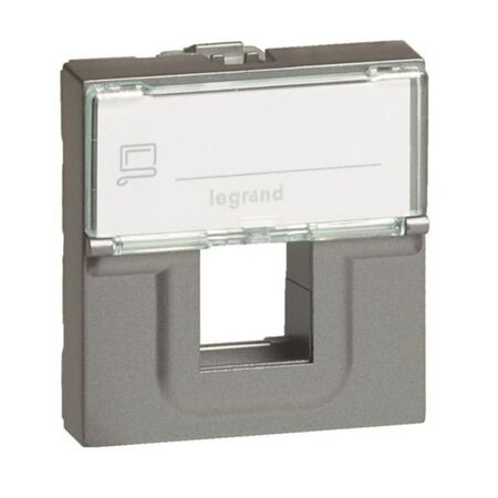 Arteor™ - Adaptor for data socket - for Keystone single connector - 2 mod - Magnesium