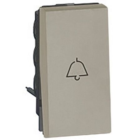 Arteor™ - 1-way push-button - with bell symbol - 1 module - Champagne