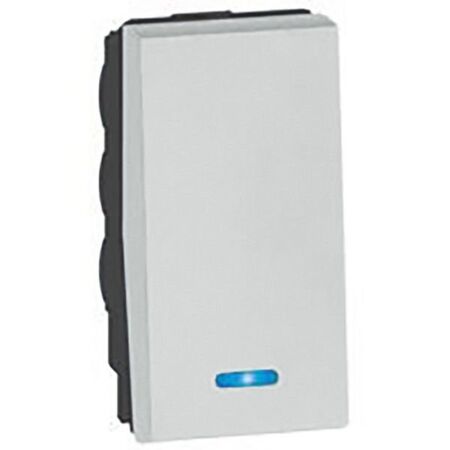 Arteor™ - 2-way push-button - with locator - 1 module - Soft Alu