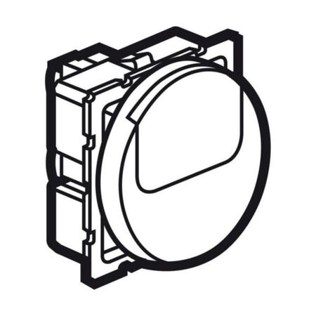 Arteor™ - 2-way push-button - with label holder - 2 round modules - White