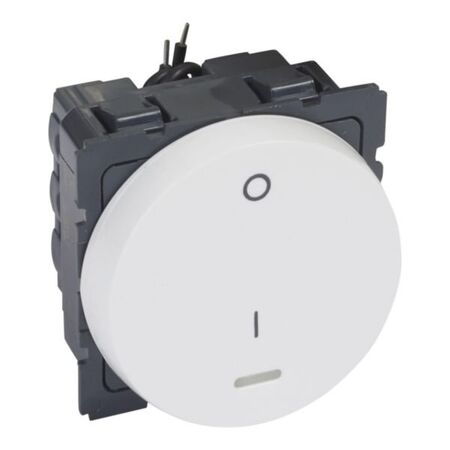 Arteor™ - 1-way double pole switch Arteor™-with indicator- 20 AX 250 V~ -round- 2 mod-White