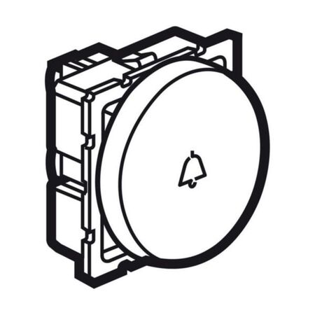 Arteor™ - 2-way push-button - with bell symbol - 2 round modules - White