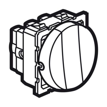 Arteor™ - 2 x 2-way + 1-way switch - 20 AX - 250 V~ - 3-gang - round - 2 mod -magn