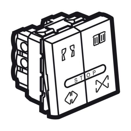 Arteor™ - Double push-button for curtain control - 10 A - 2 modules - White