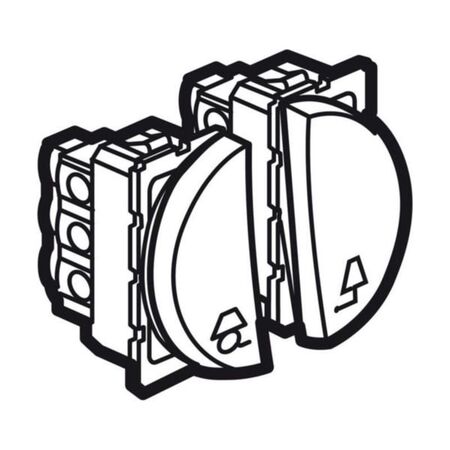 Arteor™ - Master switch - lighting control - 2 round modules - White