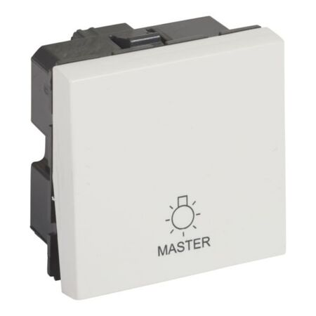 Arteor™ - Master push-button - lighting control - 2 modules - White