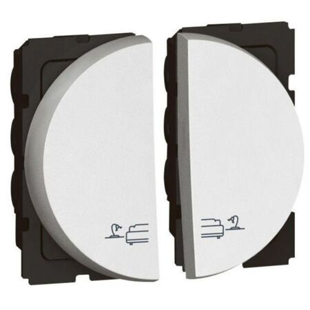 Arteor™ - Switch for bed lights - lighting control - 2 x 1 round modules - White