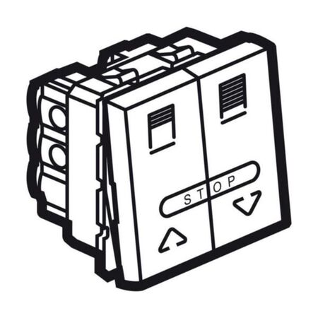 Arteor™ - Double push-button for electric roller blinds control - 10A - 2 mod -magn