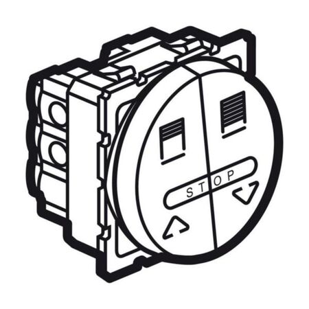 Arteor™ - Double push-button for roller blinds control - 10 A - 2 round mod - magn