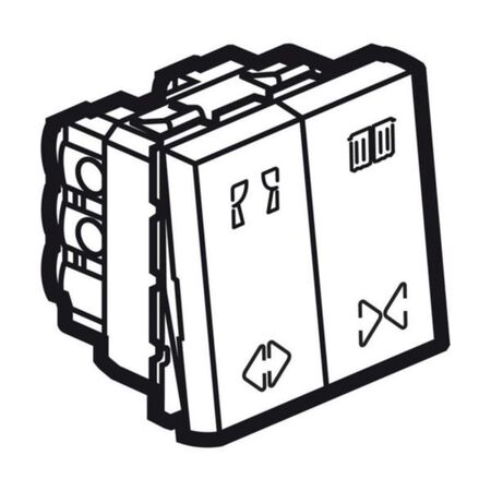 Arteor™ - Double switch for curtain control - 10 A - 2 modules - Magnesium