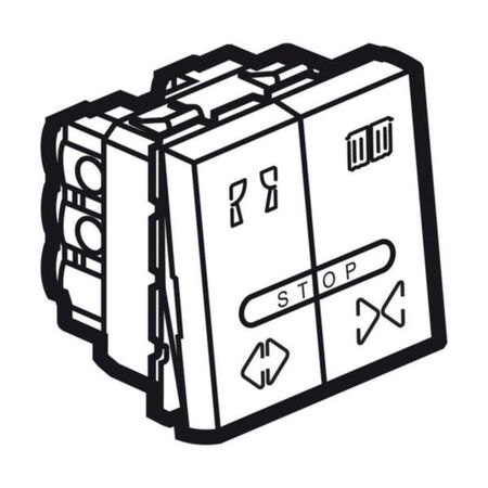 Arteor™ - Double push-button for curtain control - 10 A - 2 modules - Magnesium