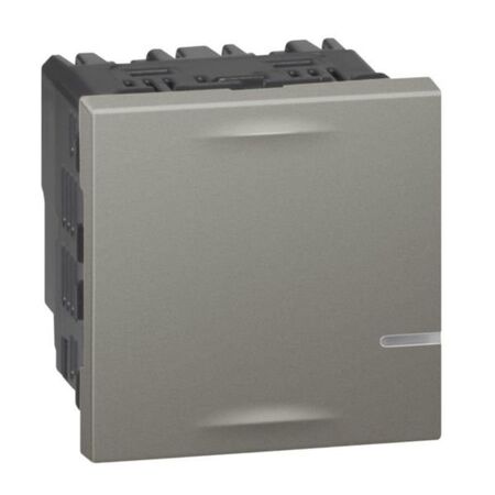 Connected light switch Arteor™ with Netatmo without neutral with dimmer option 5-300W - 2 modules - magnesium