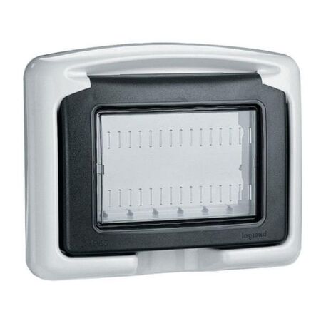 Plexo™ - Support frame 55 - for Mosaic/Vela 3 mod - IP 55 - with membrane - Grey