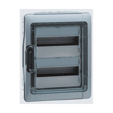 Plexo3 IP65 Surface Mount Enclosure 24 Module Grey 432Hx340Wx161Dmm