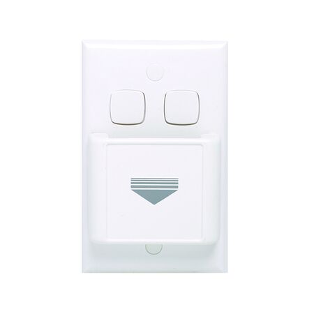 HPM Standard 2 x 20A Hospitality Keytag Switches White