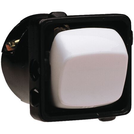 HPM 10A 1 & 2 Way Single Pole Single Throw Rocker Switch White