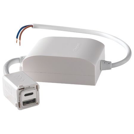 HPM Excel/Linea Type A & C Dual USB Charger Mechanism White