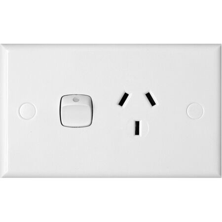 HPM Standard 10A Single Power Point White
