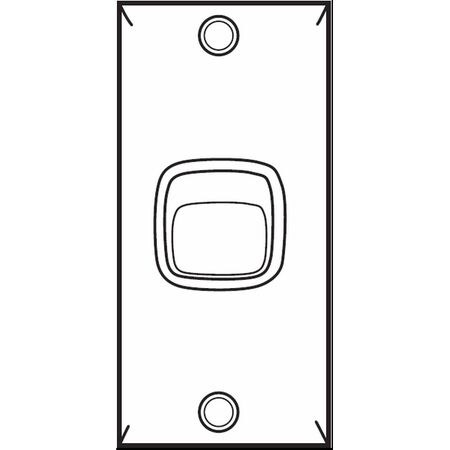 HPM Standard 10A 1 Gang 2 Way Architrave Switch White