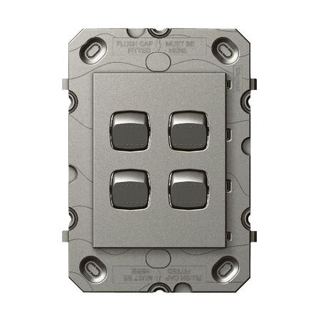 Legrand Arteor 770 Series 16A 240V a.c 4 Gang 2 Way Single Pole Double Throw  Vertical Rocker Switch Magnesium