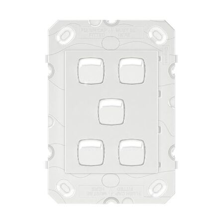 Legrand Arteor 770 Series 16A 240V a.c 5 Gang 2 Way Single Pole Double Throw Vertical Rocker Switch White