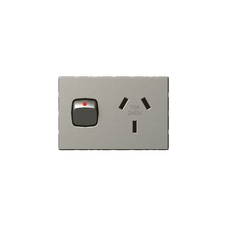 Legrand Arteor Modular 10A 1 Gang 3 Module Single Power Point Mechanism Magnesium