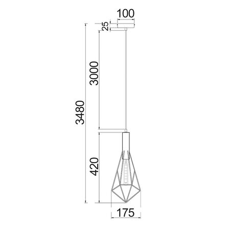 BLACKBAND & WHITEBAND Small Diamond Shape Bird Cage Pendant Lights