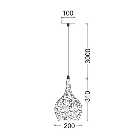 CELESTE: Bohemian Rustic Embossed Bell Shape Pendant Light