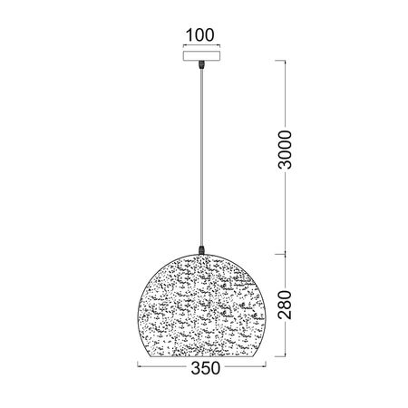 CELESTE: Bohemian Rustic Embossed Dome Shape Pendant Light