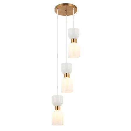 CLESSIDRA:  Interior Mirror Finish Smokey Black / Opal Glass Ellipse Multiple Round Base Pendant Lights