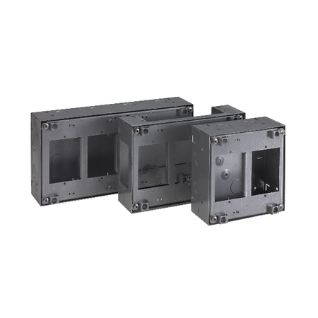Excel Life - Medical - Standard recessed wall box 2 gang 70mm spacing 150x150x65 metal
